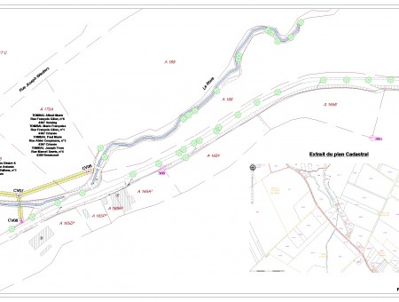 Réalisation d’une précadastration suite à la pose d’un collecteur.